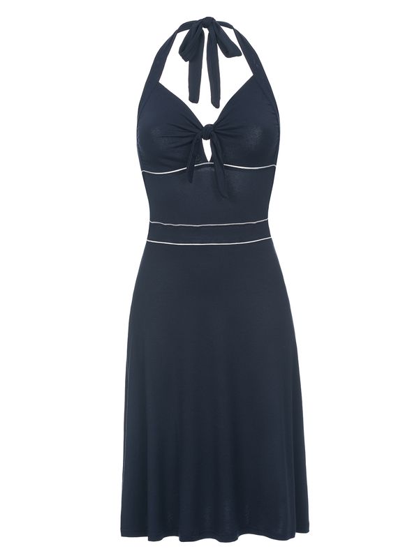 Nastrovje Potsdam Vive Maria Big Sea Holderneck Damen Kleid Dunkelblau Versandkostenfrei