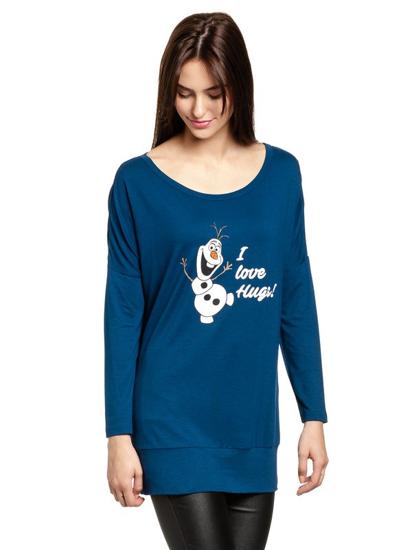 Nastrovje Potsdam Frozen - Die Eiskönigin I Love Hugs Olaf Damen Langarmshirt blau Online Shopping