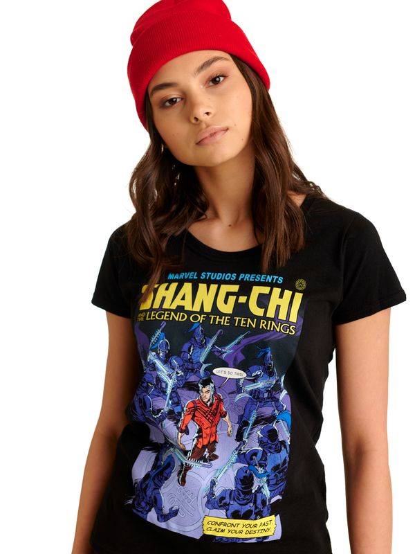 Nastrovje Potsdam Shang-Chi Comic T-Shirt Damen T-Shirt schwarz Black Friday