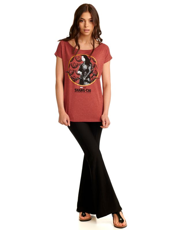 Nastrovje Potsdam Shang-Chi Shang-Chi Katy Damen Loose-Shirt rot meliert Osterangebot