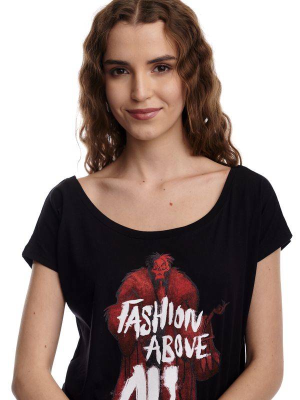 Nastrovje Potsdam Villains Fashion Above All Damen Loose-Shirt schwarz Valentinstagsangebot