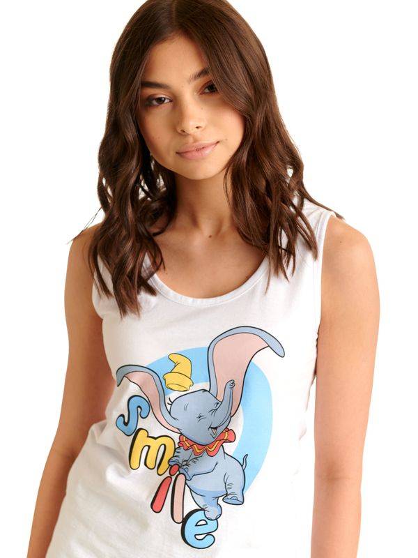 Nastrovje Potsdam Dumbo Smile Damen Tanktop weiss Jubiläumsangebot