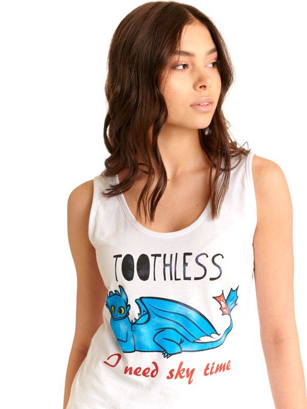 Nastrovje Potsdam Dragons, Drachenzähmen leicht gemacht Toothless Damen Tanktop weiss Lagerräumung