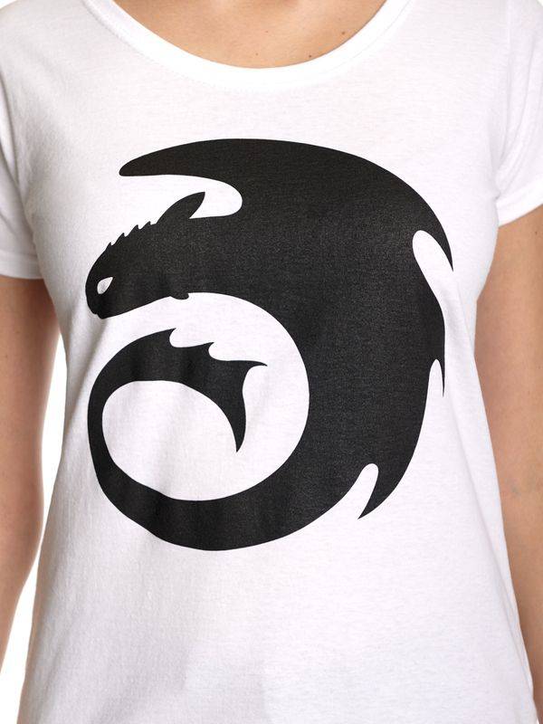 Nastrovje Potsdam Dragons, Drachenzähmen leicht gemacht Symbol Damen T-Shirt weiss Neueste Mode