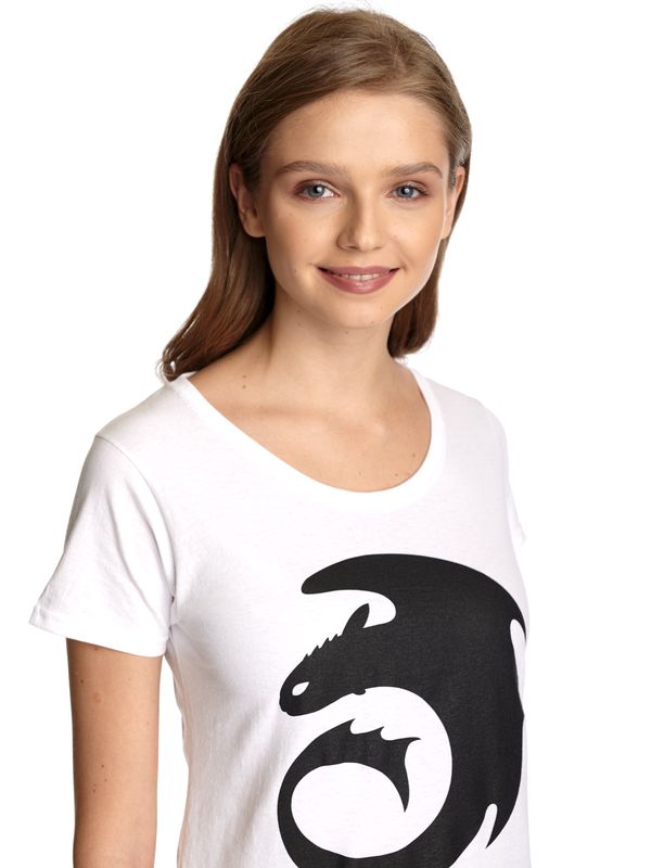 Nastrovje Potsdam Dragons, Drachenzähmen leicht gemacht Symbol Damen T-Shirt weiss Neueste Mode