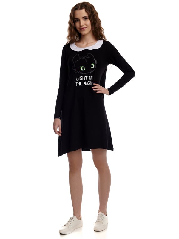 Nastrovje Potsdam Dragons, Drachenzähmen leicht gemacht Light Up Damen Jerseykleid schwarz Online Outlet