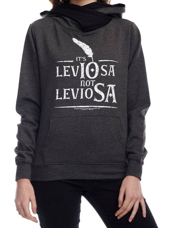 Nastrovje Potsdam Harry Potter Leviosa Damen Schalkragenpullover grau/schwarz Große Rabatte