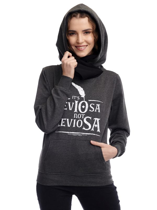 Nastrovje Potsdam Harry Potter Leviosa Damen Schalkragenpullover grau/schwarz Große Rabatte