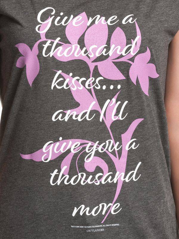 Nastrovje Potsdam Outlander Thousand Kisses Damen Loose-Shirt dunkelgrau meliert Tiefpreis