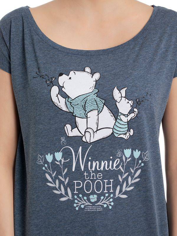 Nastrovje Potsdam Winnie the Pooh Friend Damen Loose-Shirt blau meliert Neueste Stile