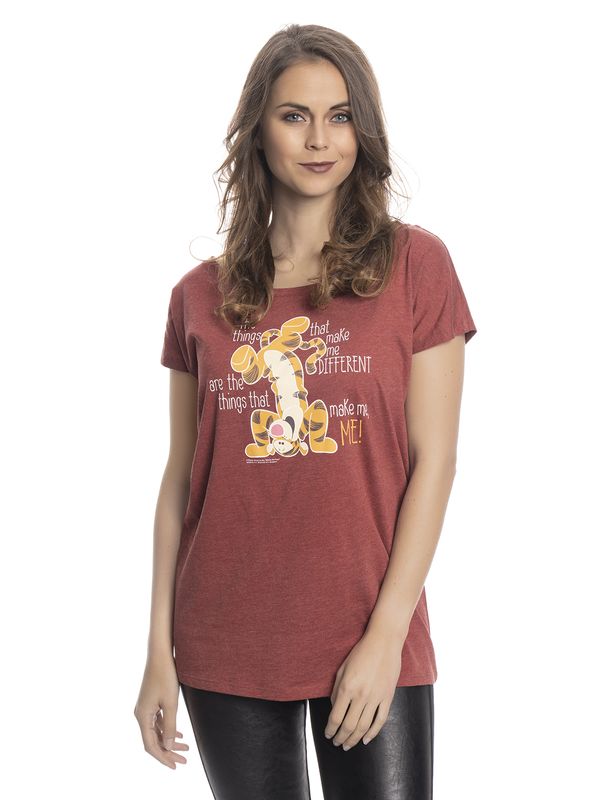 Nastrovje Potsdam Winnie the Pooh Different Damen Loose-Shirt rot meliert Letzter Tag