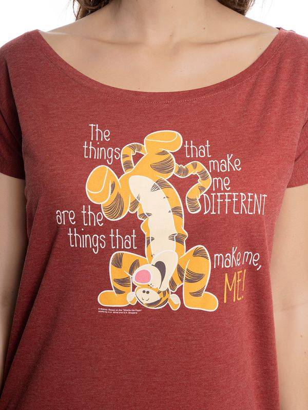 Nastrovje Potsdam Winnie the Pooh Different Damen Loose-Shirt rot meliert Letzter Tag