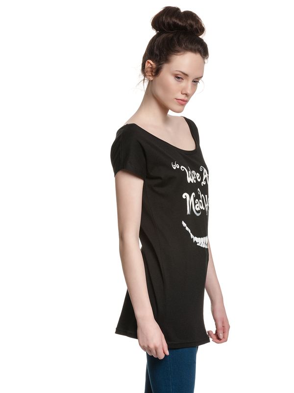 Nastrovje Potsdam Alice im Wunderland Mad Here Smile Damen Loose-Shirt schwarz Bis zu 60% Rabatt