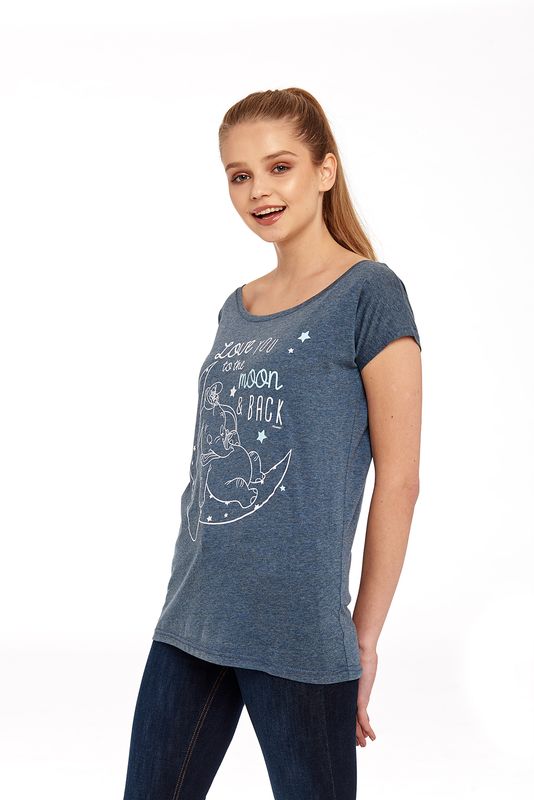 Nastrovje Potsdam Dumbo Love You To The Moon Loose Girl Shirt blau-meliert Bis zu 65% Rabatt