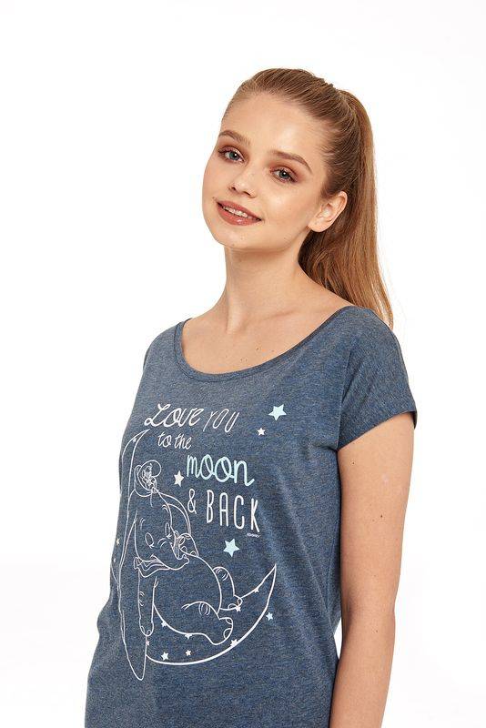 Nastrovje Potsdam Dumbo Love You To The Moon Loose Girl Shirt blau-meliert Bis zu 65% Rabatt
