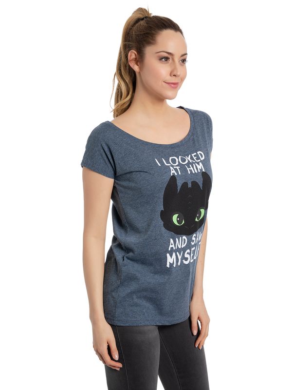 Nastrovje Potsdam Dragons, Drachenzähmen leicht gemacht Myself Damen Loose-Shirt blau meliert Nur für heute