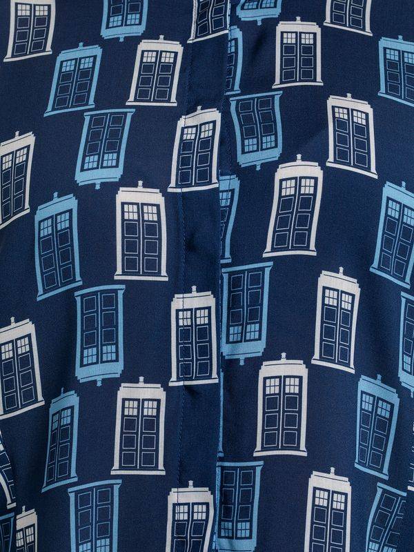 Nastrovje Potsdam Dr. Who Tardis Sleeveless Girl Blouse Bluse blau allover Super Rabatt