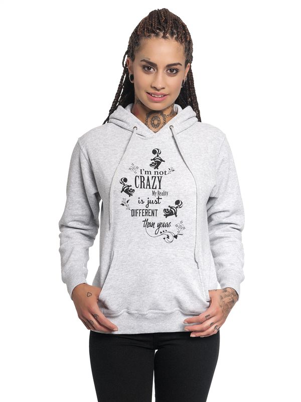 Nastrovje Potsdam Alice im Wunderland I&#039;m Not Crazy Damen Kapuzensweatshirt schwarz Clearance-Verkauf