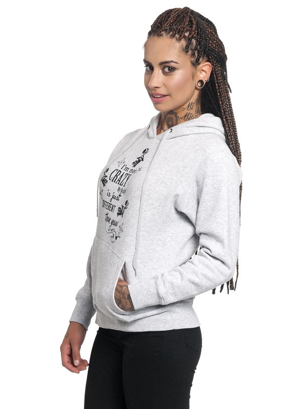 Nastrovje Potsdam Alice im Wunderland I&#039;m Not Crazy Damen Kapuzensweatshirt schwarz Clearance-Verkauf