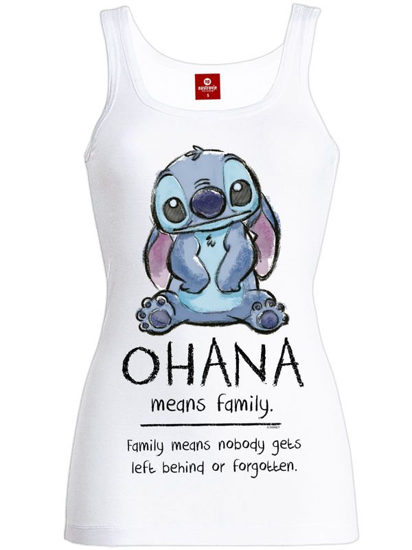 Nastrovje Potsdam Lilo & Stitch Ohana Means Friend Damen Tanktop weiss Begrenzt auf 3 Tage