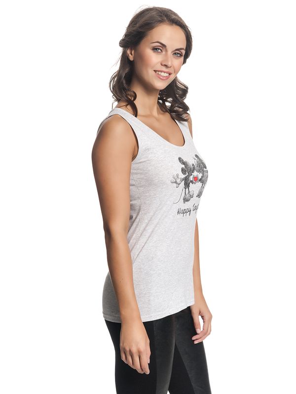 Nastrovje Potsdam Disney Mickey & Minnie Happy Damen Tanktop grau meliert Speichern exportieren