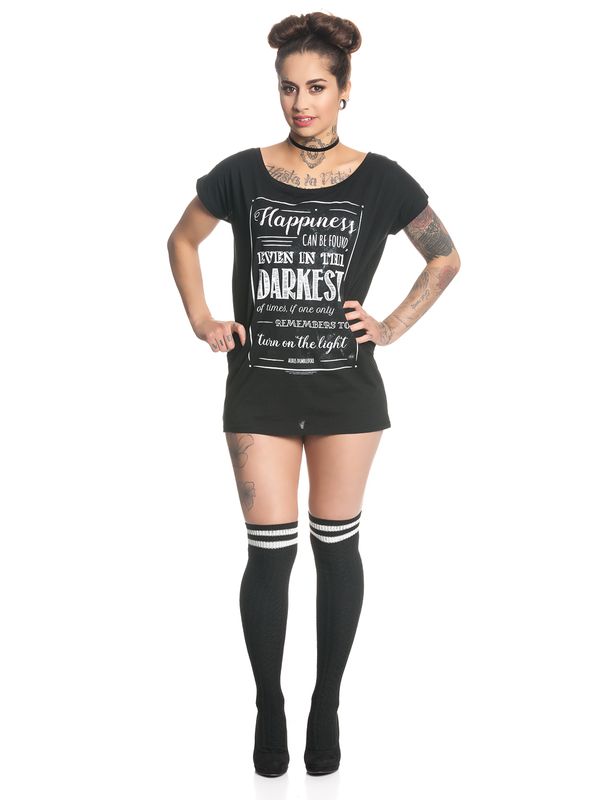 Nastrovje Potsdam Harry Potter Happiness Can Be Found Damen Loose-Shirt schwarz zollfrei