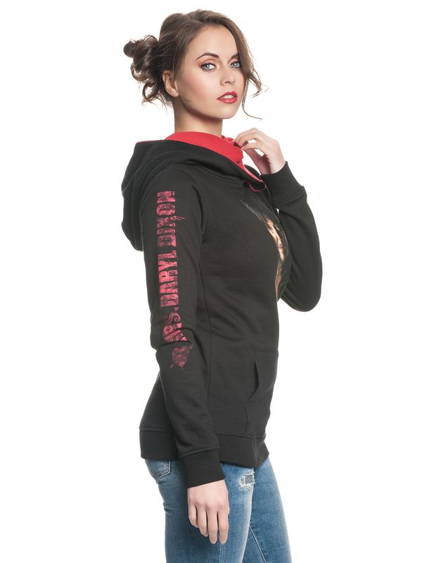 Nastrovje Potsdam The Walking Dead Daryl Portrait Shawl Hoodie Frauen Kapuzenpullover schwarz/rot Angebote