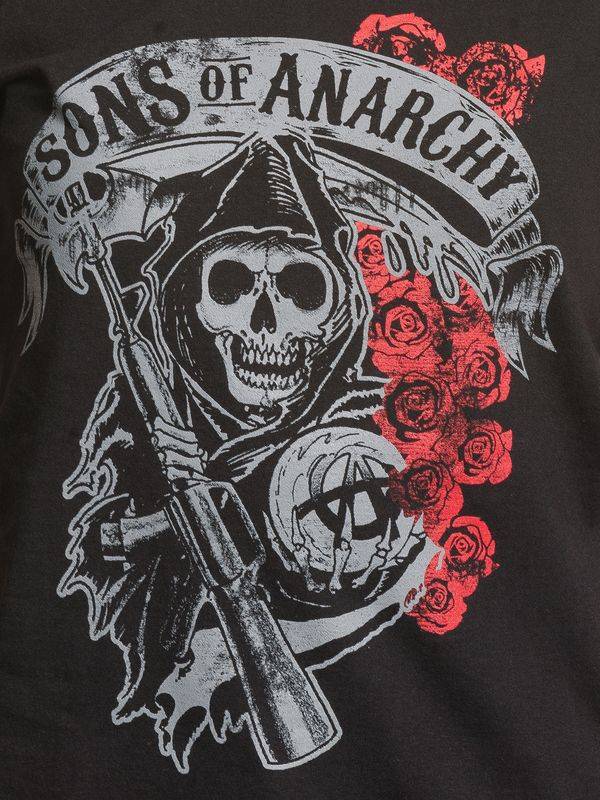 Nastrovje Potsdam Sons of Anarchy Reaper & Roses Girl T-shirt black Fabrikverkauf