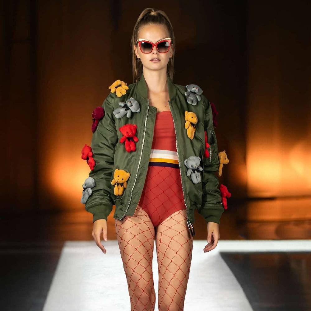 ﻿NIL+MON Bomber Jacket "Bear Gang" Begrenzte Freigabe