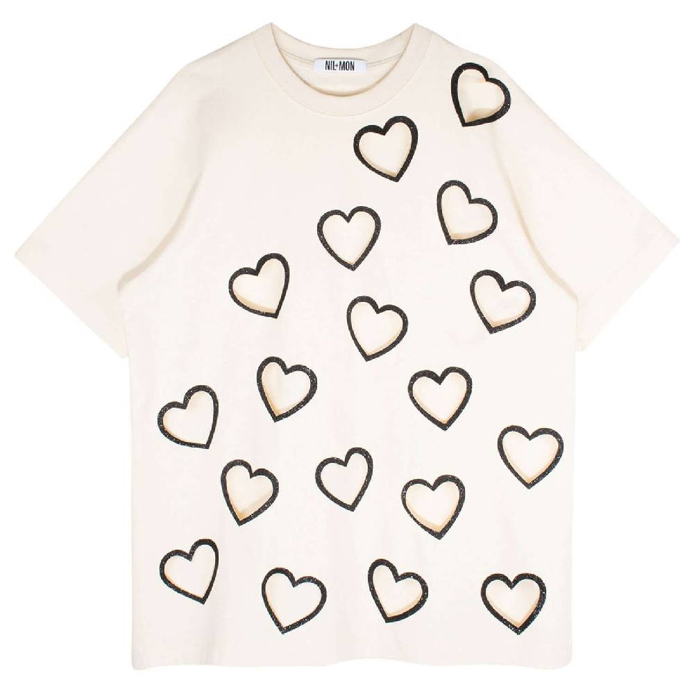 NIL+MON Oversize Tee "Flying Hearts" Letzter Tag