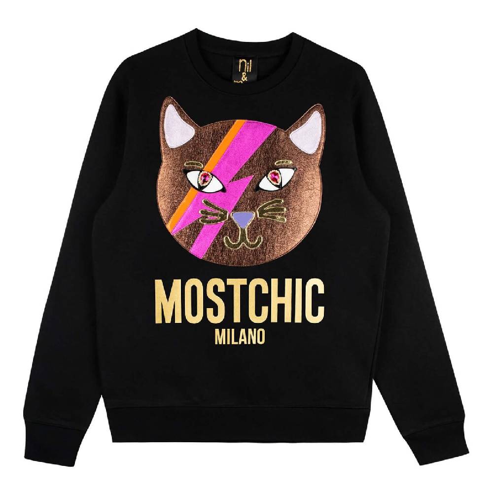 NIL+MON Sweatshirt "Chic Cat Gold" Tiefpreis