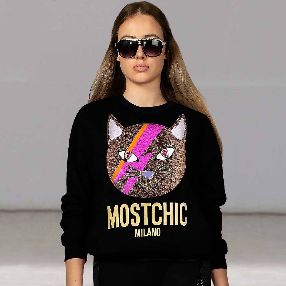 NIL+MON Sweatshirt "Chic Cat Gold" Tiefpreis