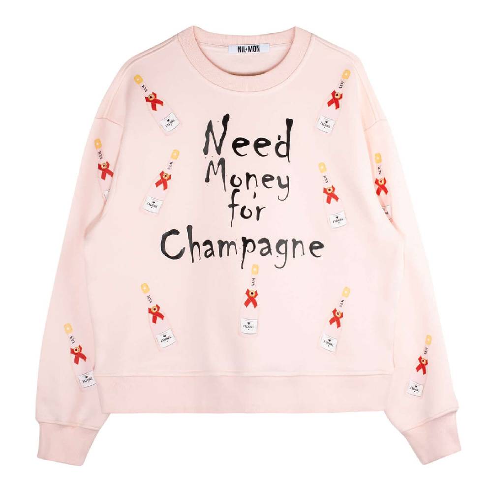 NIL+MON Sweatshirt "Champagne Girl" Bis zu 55% Rabatt
