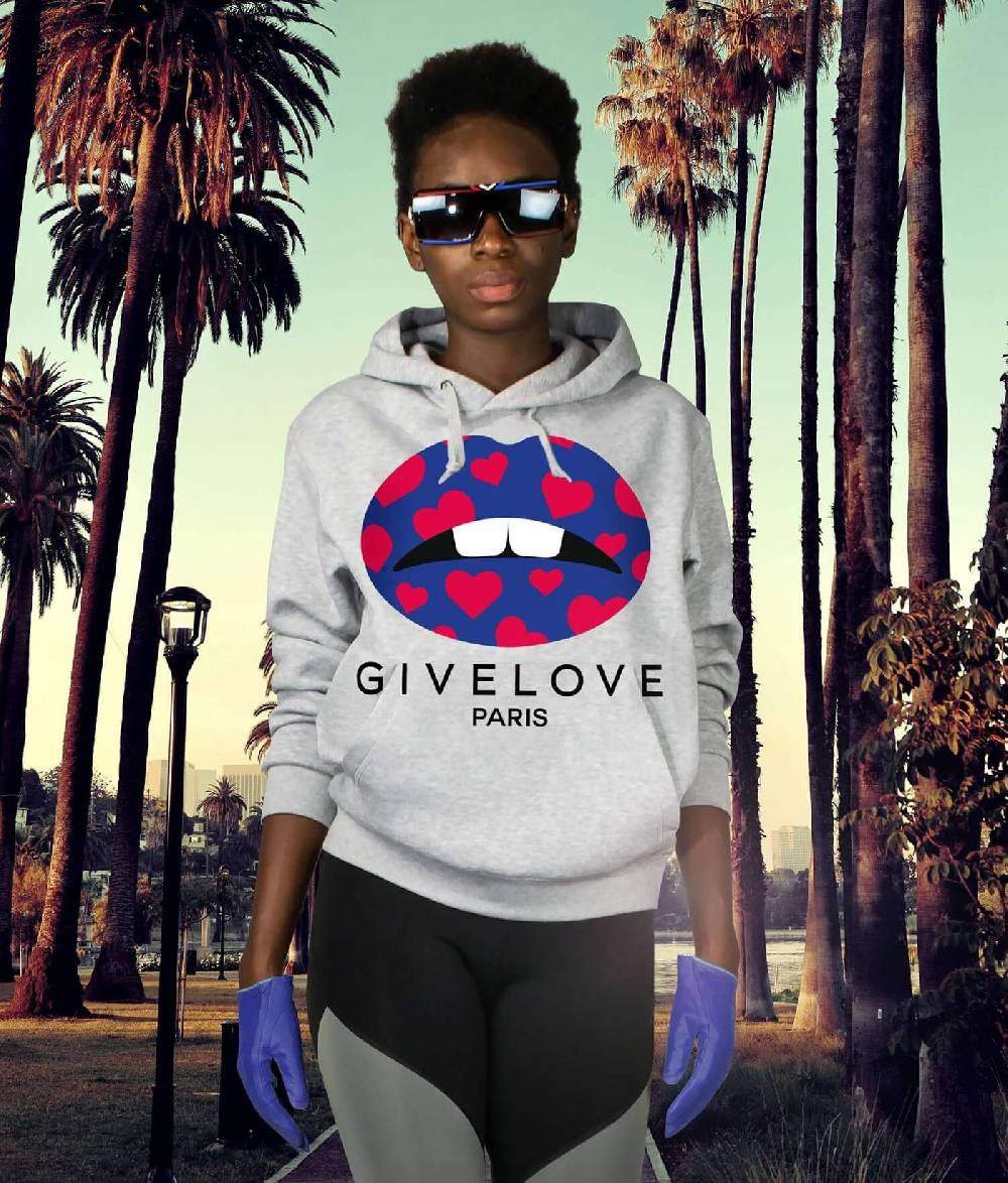 NIL+MON Hoodie "TZ Givelove Blue" Discount Store für neue Produkte