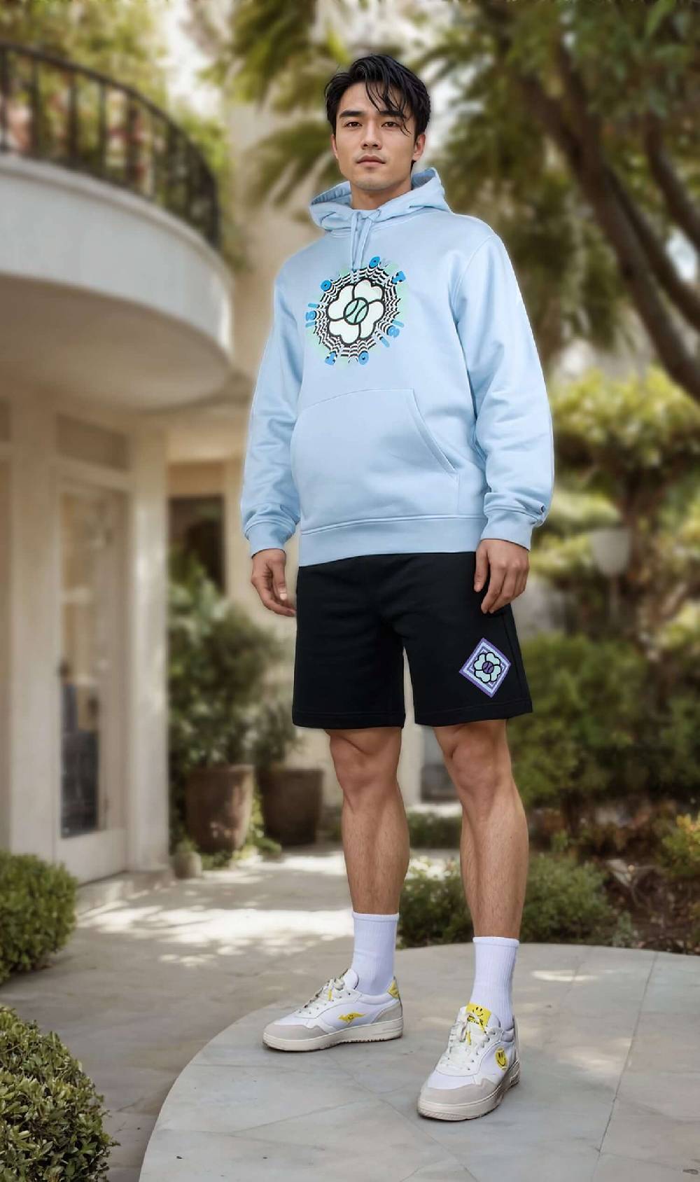 NIL+MON Hoodie "Circle Blue" Tägliche Deals