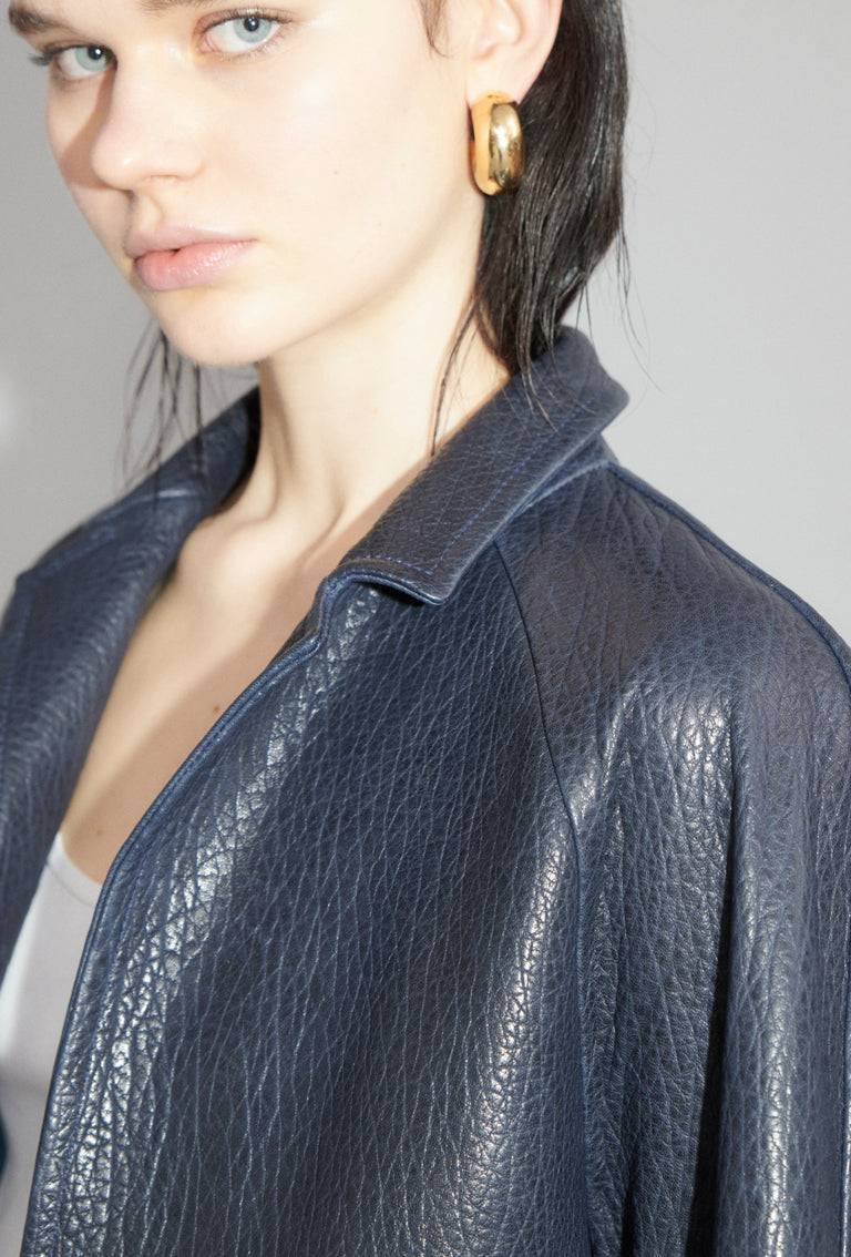 ﻿Odeeh Grainy Lamb Nappa Jacke, Nightflight Begrenzte Freigabe