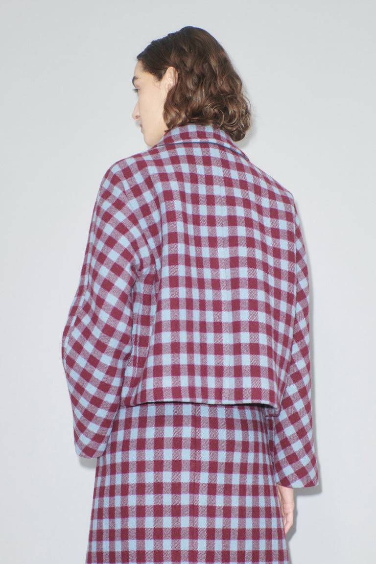 Odeeh Brushed Vichy Jacke, Crimson Neueste Stile
