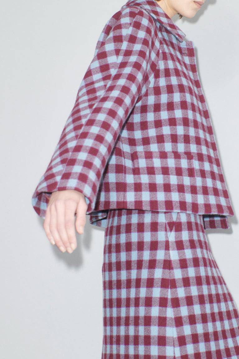 Odeeh Brushed Vichy Jacke, Crimson Neueste Stile