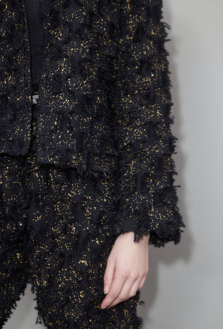 Odeeh Gold Sprinkled Fringes Jacke, Midnight Zeitbegrenzte Promotion
