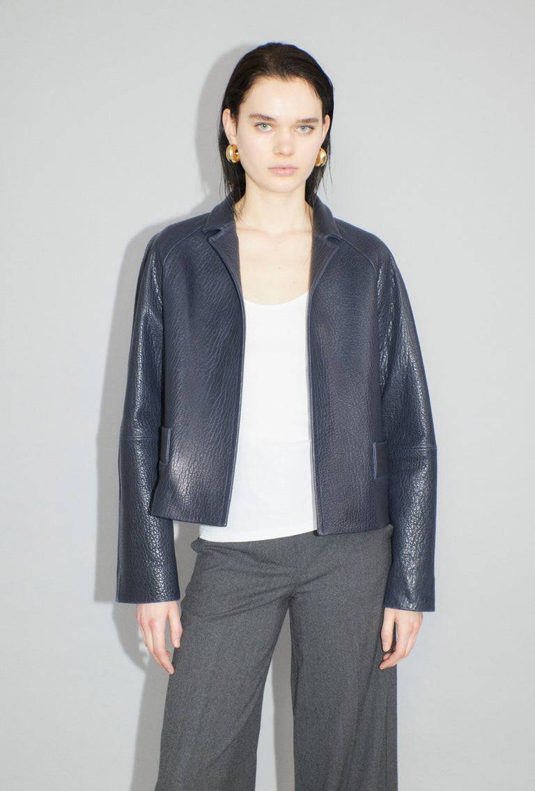 Odeeh Grainy Lamb Nappa Jacke, Nightflight Sonderangebot der Fabrik