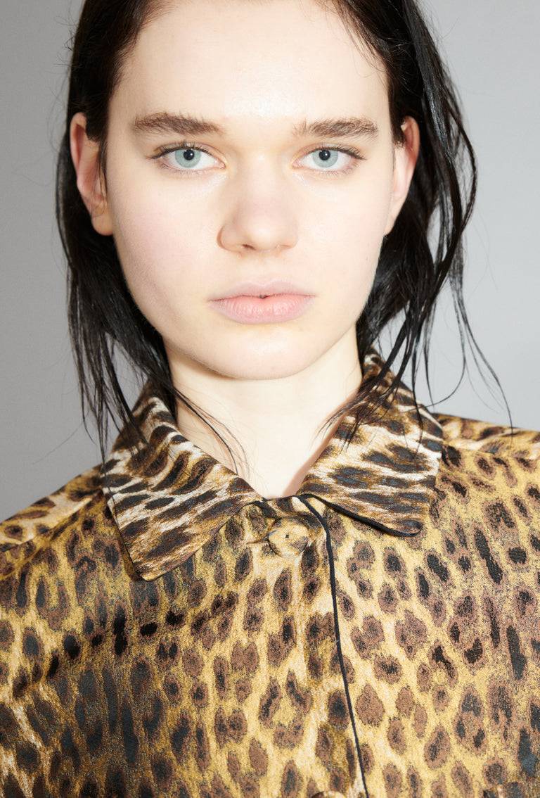 Odeeh Leopard Jaquard Jacke, Hazelnut Vierteljährliche Förderung