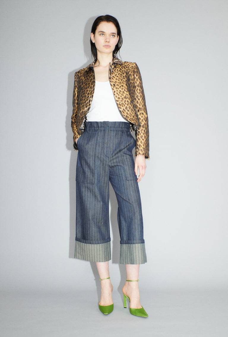 Odeeh Leopard Jaquard Jacke, Hazelnut Vierteljährliche Förderung