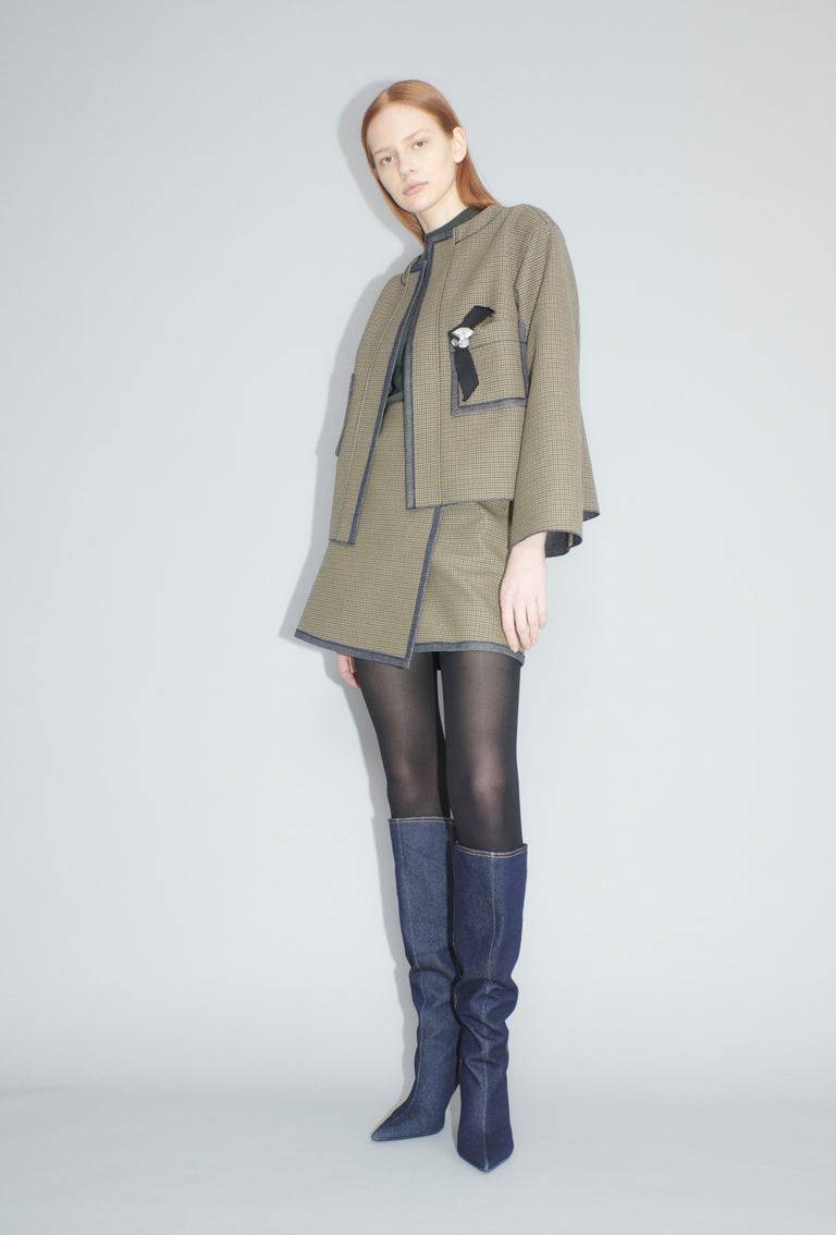 Odeeh Bounded Denim Jacke, Khaki Bis zu 55% Rabatt