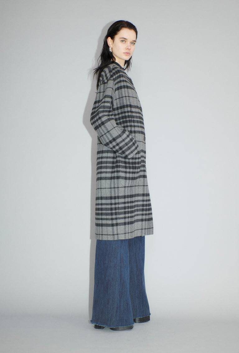 Odeeh Double Check Mantel, Flannel Grey 50% Rabatt mit kostenlosem Versand