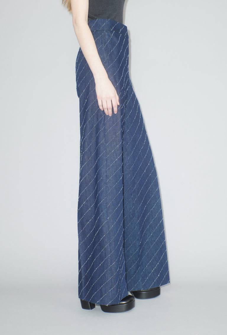 Odeeh Diagonal Filcoupè Denim Hose, Indigo Verkauf