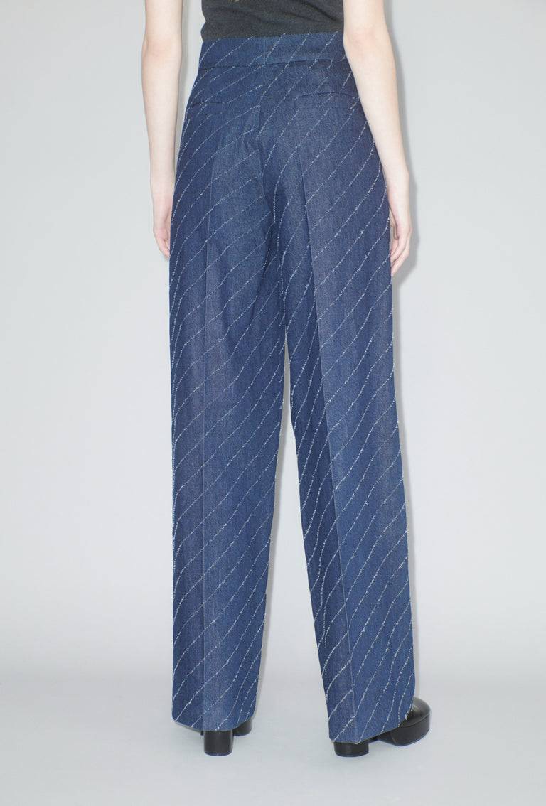 Odeeh Diagonal Filcoupè Denim Hose, Indigo Verkauf