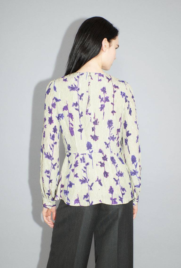 Odeeh Flower Items on Crushed Crepe Bluse, Almond Günstig kaufen