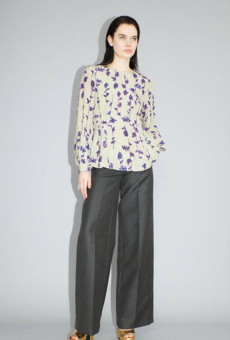 Odeeh Flower Items on Crushed Crepe Bluse, Almond Günstig kaufen