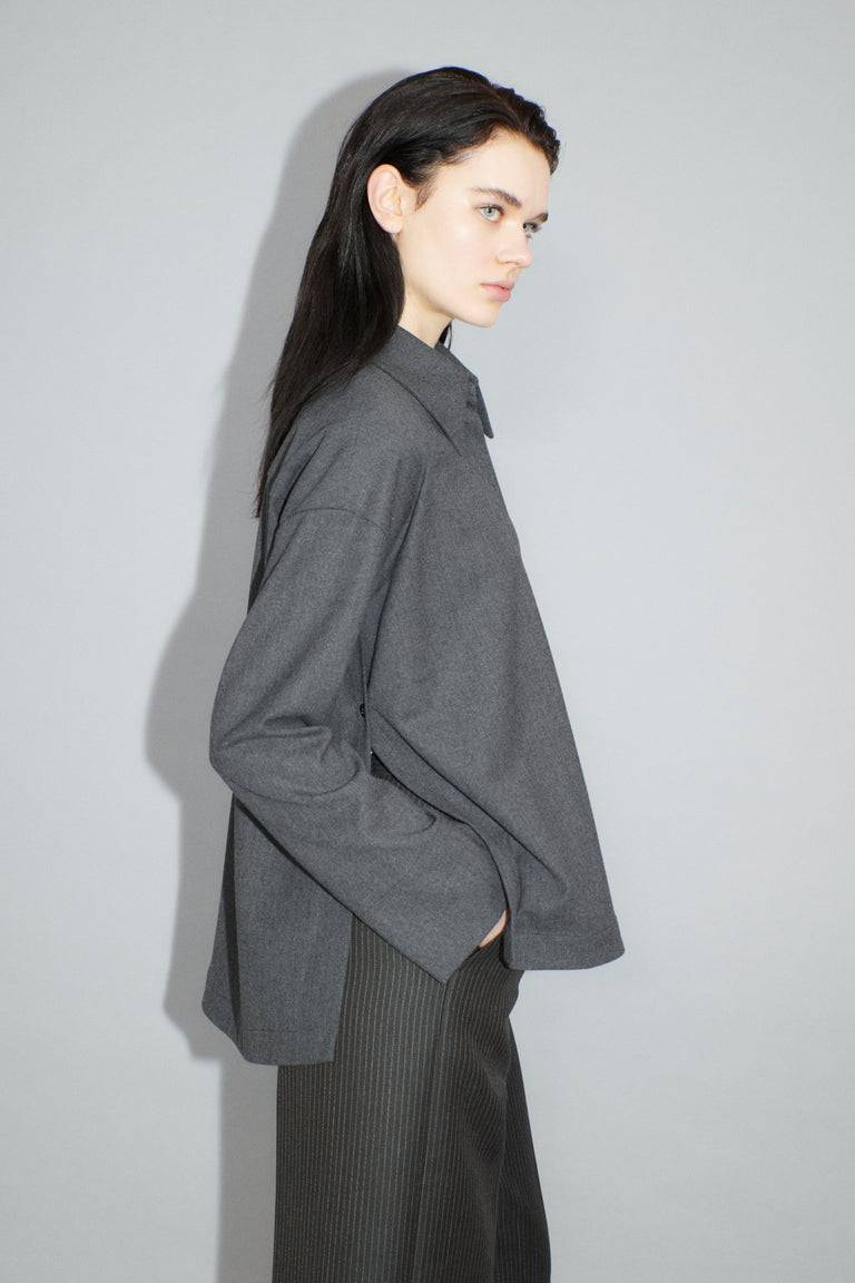 Odeeh Stretch Flannel Bluse, Granite Begrenztes Angebot