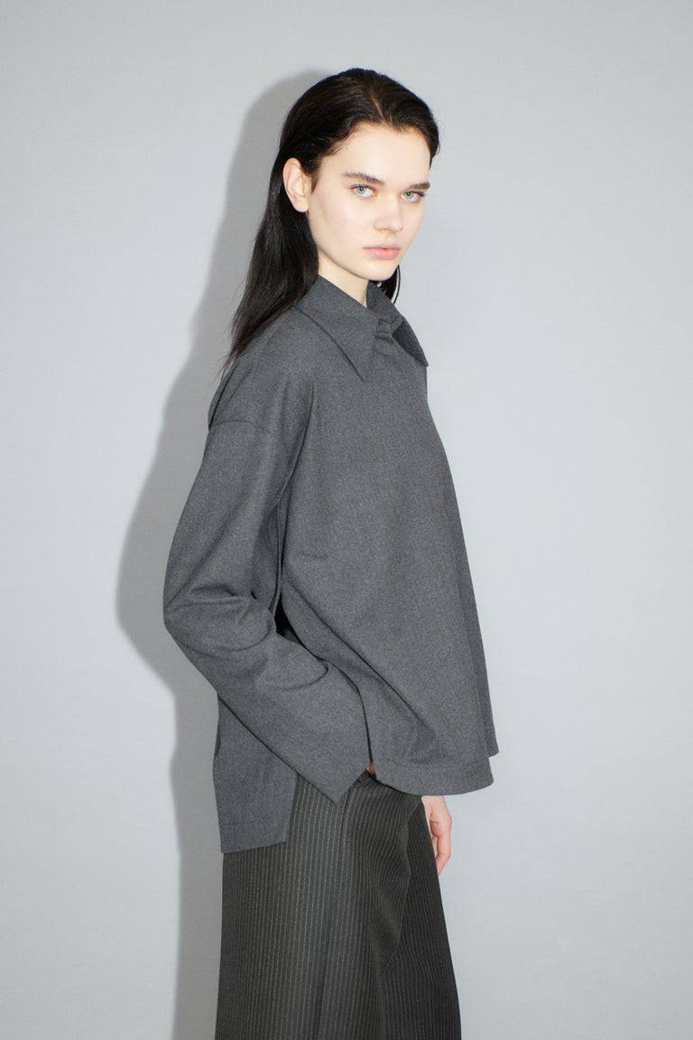 Odeeh Stretch Flannel Bluse, Granite Begrenztes Angebot